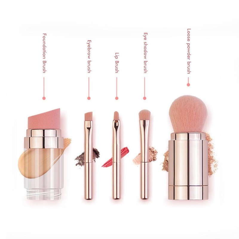 5 In 1 Makeup Brush Eyebrow Lip Eyeshadow Brush Makeup