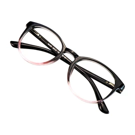 Gafas de bloqueo de luz azul para mujeres/hombres, antifatiga ocular, lectura de computadora, gafas de TV, elegante marco ovalado, antideslumbramiento (negro morado, sin aumento)