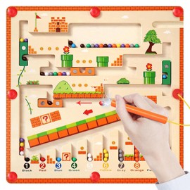 PLYSDI Laberinto Magnético de Color y Números, Laberinto Didactico magneticos Juego de Clasificación a Juego, Juguetes Educativos, Juguetes Didacticos para Niños, Regalos para El Día del Niño