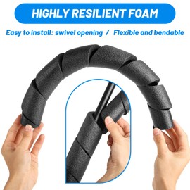 UCandy 6 Pack Pipe Insulation Foam Tube, 15.7" Black Foam Pipe Covers Multi-Purpose Soft Tubing for Outdoor Indoor Swimming Pool Handle Water Pipe AC Uint