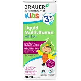 Brauer Kids Liquid Multivitamin With Iron 200ml