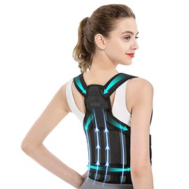 DOOCECIY Back Straightener Posture Corrector for Women and Men, Clavicle Hunchback Support