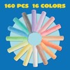 160 PCS Sidewalk Chalks Set Non-Toxic Washable Jumbo Chalk for