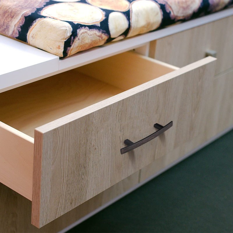 Probrico 3 inch(76mm) Oil Rubbed Bronze Drawer Pulls Modern Curved