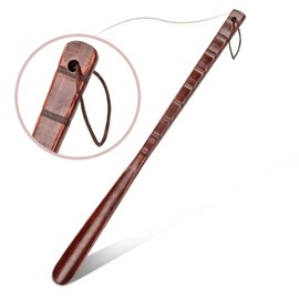 Long Handle Wooden Shoe Horn for Easy Shoe Wearing – 54cm Shoe Helper for Seniors, Daily Dressing & Home Use
