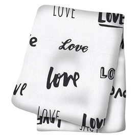Luujo Bamboo Swaddle Blanket, Love