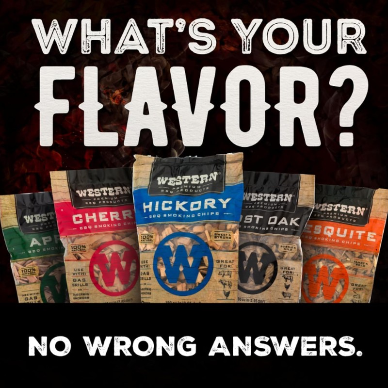 Western Wood Smoking Chip Variety Pack of 6, 180 cu