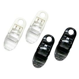 Fish Clip, 2 Color Set, 0.2 inch (6 mm) Diameter, 2 Pieces of Each Color, Set of 4, For Round Cords, Convenient Goods, Parts, DIY Card Holder, Drop Prevention, Hanging