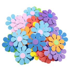 FINBe Foam Stickers Flower Wall Stickers Flower Stickers EVA Wall Stickers Decorative Foam Crafts for Kindergarten School classrooms Stage Environment 96pcs