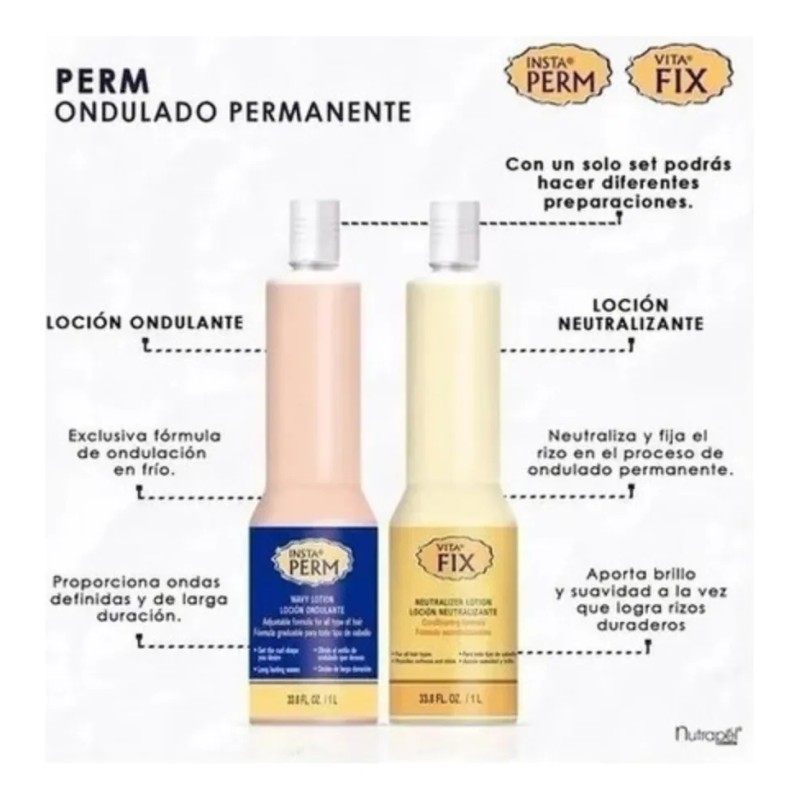 Liquido Ondulante Rizos Permanentes + Carretes + Papel Punta