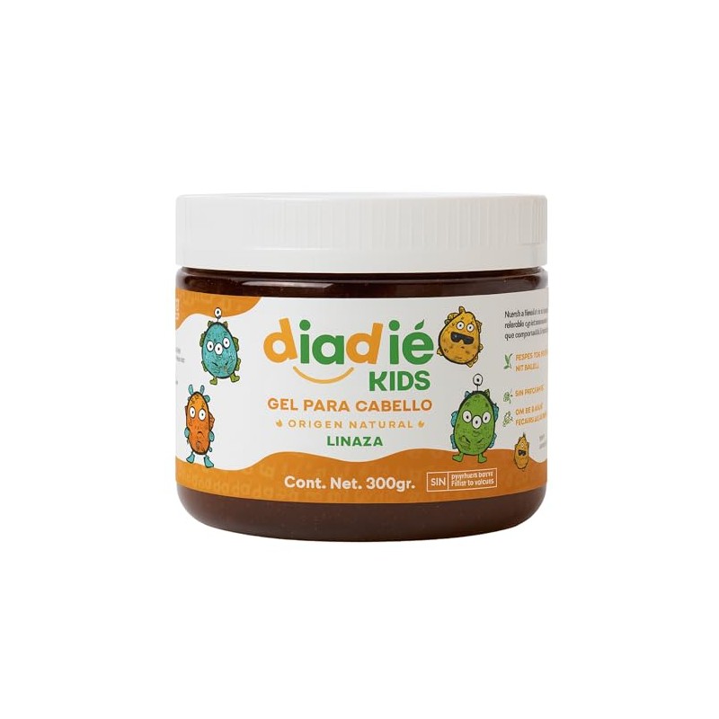 DIADIE KIDS Gel para cabello de linaza sábila, frizz rizos