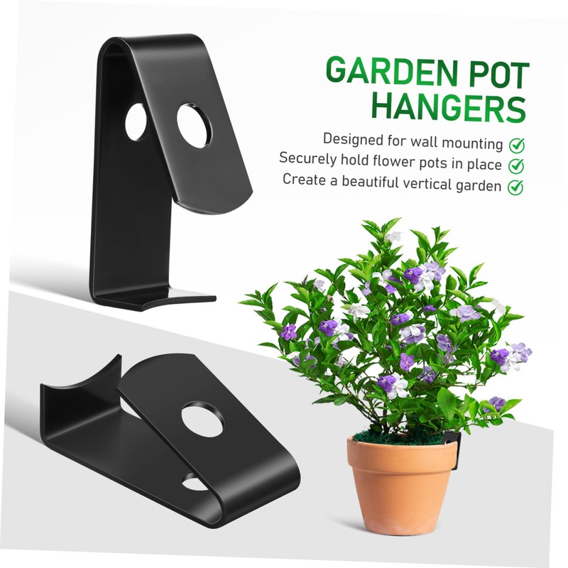Outanaya 5pcs Metal Planter Wall Holder Hooks Durable Terracotta Pot
