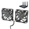 Dual Fan Router Heat Dissipation Cooler, 5V USB Computer Fan,