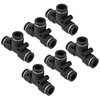 10pcs Pneumatic Tube Fitting Durable PVC Stable Sealing Corrosion Resistance