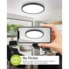 2PACK Flush Mount LED Ceiling Light Fixture Black, 12Inch 28Watt,