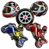 Motorcycle Dirt Bike and Helmet Balloons | Birthday Party Supplies