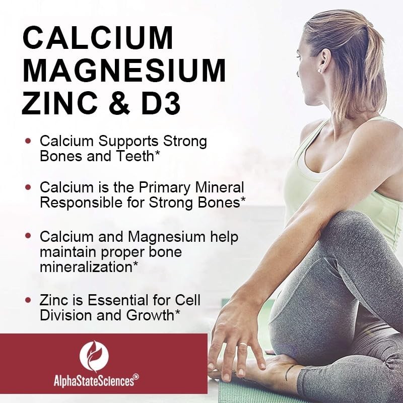 AlphaStateSciences: Advanced High-Strength Calcium-Magnesium Matrix with Zinc & Vitamin D3