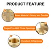sourcing map Brass Tee Pipe Fitting, G1/2" x G1/2" x