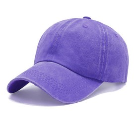 NPJY Vintage Washed Distressed Cotton Dad Hat Baseball Cap Adjustable Trucker Unisex Hats Purple