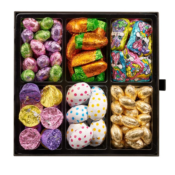 Easter Candy and Chocolate Platter with Milk Chocolate Bunnies, Chocolate