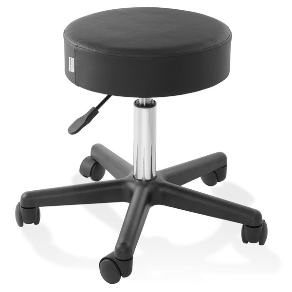 Saloniture Rolling Hydraulic Salon Stool - Adjustable Swivel Chair for Spa, Shop, Salon, Massage, Medical, Work or Office