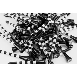 MAZEL 50 Counts Bamboo Golf Tees 2 3/4"&3 1/4" Mixed Size,Smart Marking System,Low Resistance &Less Side Spin Wooden Golfing Tees