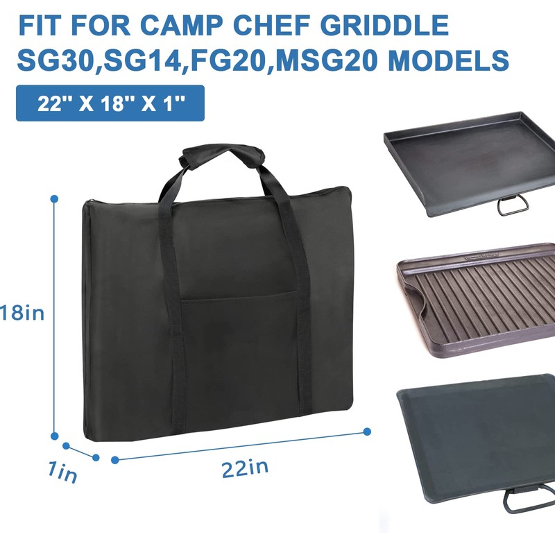 Rilime Griddle Carry Bag for Camp Chef SG30,SG14,FG20,MSG20 Models, 600D