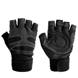 Weight Lifting Gloves Gym Bodybuilding Fitness Workout Cycling Crossfit - Anti-Skid, Adjustable Wrist Support, Comfort Fit