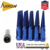 ARROW 20x 4.5" Blue 1/2-20 Spline Spike Lug Nuts &