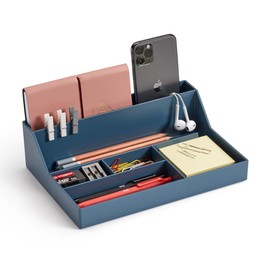 Miquelrius - Desktop Organiser Tray, Desk Organiser, Size 250 x 175 x 72 mm, Colour Blue