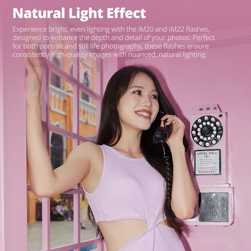Godox iM22 Camera Flash, Mini Flash Speedlite, GN15 with 7