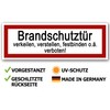 Pack of 100 Fire Door Stickers 21 x 7.2 cm