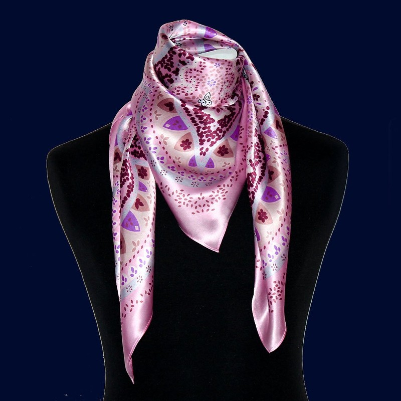 Lorenzo Cana Women's PaisleyNeckerchief Pink Pastel
