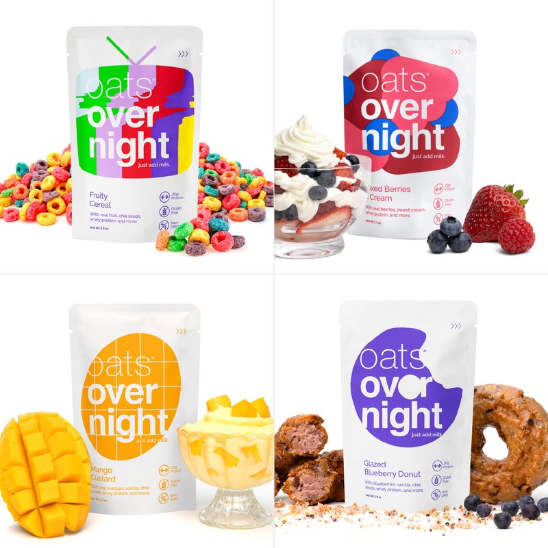 Oats Overnight Fruit Variety Pack - High Protein, High Fiber
