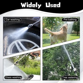 Waterblitz Pressure Washer, Waterblitz High Pressure Water Gun, Upgraded Jet Nozzle for Garden Hose, 360° Rotating for Three Spray Modes for Car, Floor, Wall Cleaning (Water Gun + Connector)