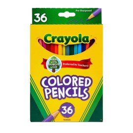Crayola Colored Pencils (36ct), Kids Pencils Set, Art Supplies, Great for Coloring Books, Classroom Pencils, Nontoxic, 3+
