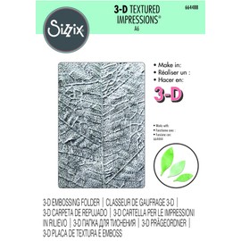 Sizzix 3-D Textured Impressions Embossing Folder 664488, Leaf Veins, Paper, Multicolour, One Size