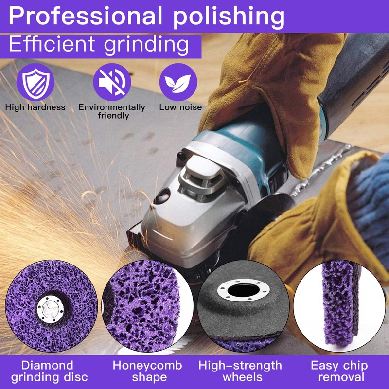CSD Sanding Disc 125 mm - 5 Pieces Purple Cleaning