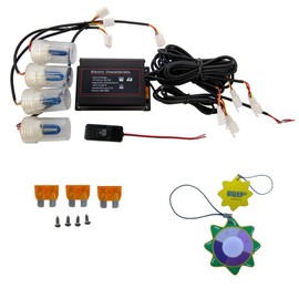 HQRP Blue 4 HID Bulbs Hide-A-Way Emergency Hazard Warning Strobe Light System Kit for Warning and High Visibility Plus HQRP Sun Meter