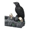 Gothic Incense Holder with Raven and Zombie Graveyard Motif, Artificial
