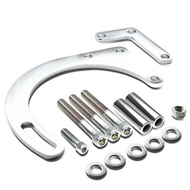 Compatible with Chevy SBC Short Block Engine W/Water Pump Alternator Bracket+Adjuster Tensioner Rod