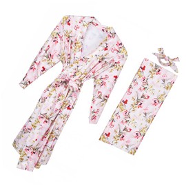 Alasum 3pcs Maternity Parent-Child Clothing Pregnancy Gowns Baby Hair Ties Baby Blanket Headband Womens Bathrobe Maternity Set Infant Suit Infant Supply Pregnancy Bathrobe Women Robe Miss