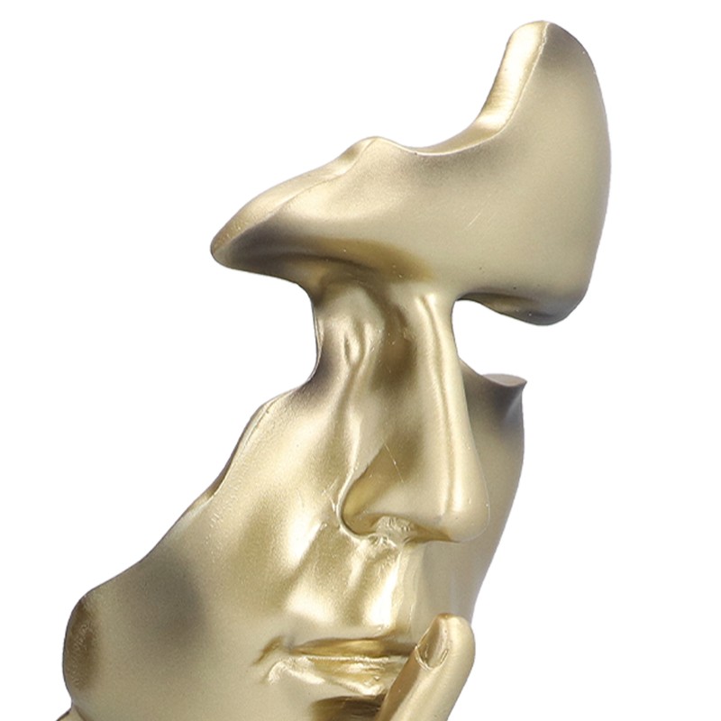 Silence Is A Golden Sculpture Simple Modern Abstract Keep Silent