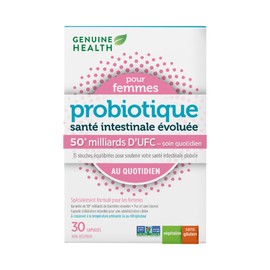 Genuine Health Genuine Health Probiotic for Women, 30 count, 50 Billion CFU, Natural daily digestive, immune, stress support, and vaginal pH balance, 15 diverse and balanced strains per capsule, Dairy, soy & gluten-free, Non-GMO, Vegan