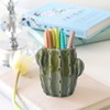 Zaposcca Ceramic Cactus Pen Holder, Cactus Decor Cute Pencil Holder,