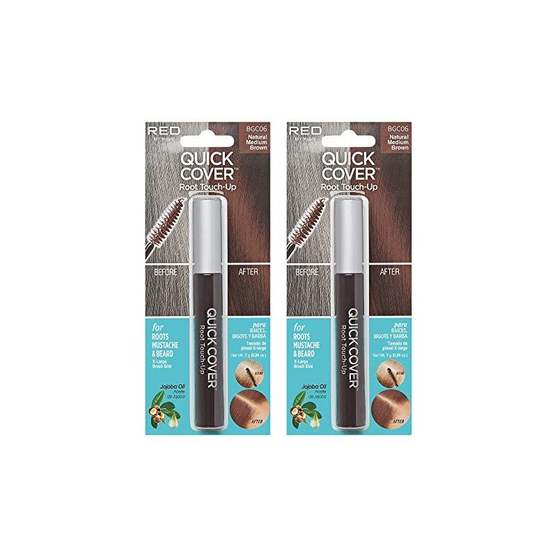 Kiss Colors BGC06 - Cepillo para retocar el cabello gris