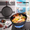 Overmont Cast Iron Dutch Oven with dual use Skillet lid