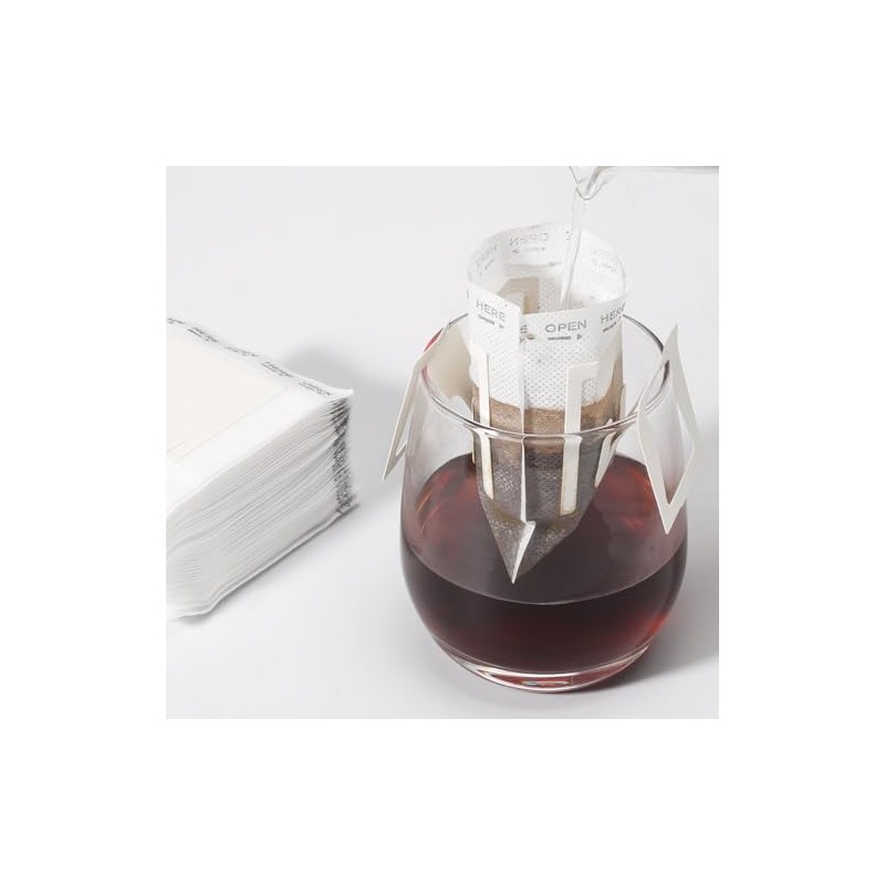 Filtro para Cafetera, Filtro de Cafés Desechable 50PCS (Blanco 50PCS)