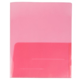 JAM Paper Plastic Regular Weight Two Pocket Presentation Folder - Red - 108/pack