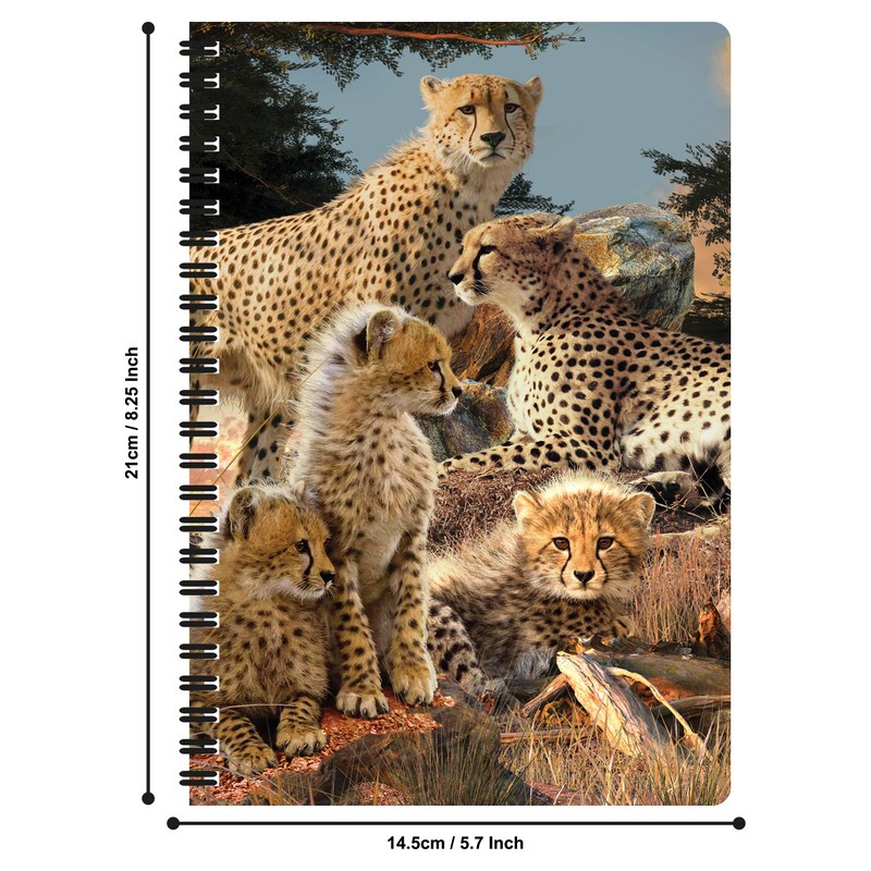 3D LiveLife A5 Notebook - Cheetah Clan from Deluxebase. 80